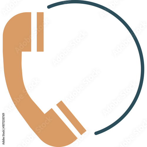 Phone icon with curved arrow