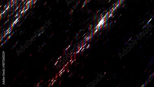 Effects such as noise and glitches. Image of a broken LCD screen.
