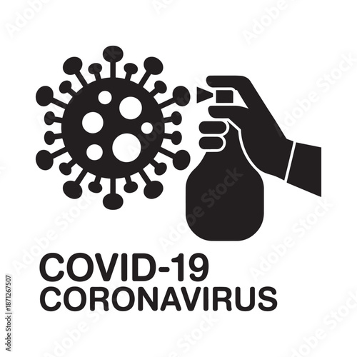 Protecting against covid 19 hand sanitizing and virus prevention illustration