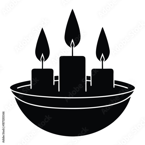 floating candles vector icon