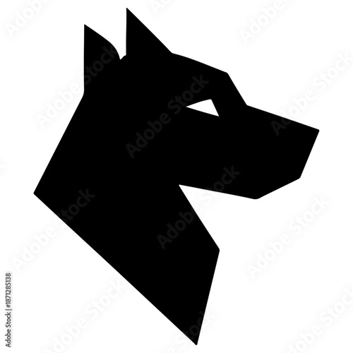 Silhouette of a dog's head Vector, illustration