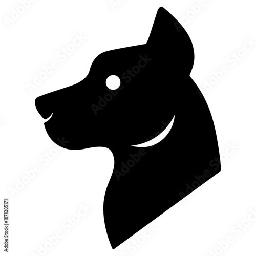 Silhouette of a dog Vector, illustration