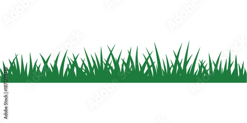 Green Grass Border Natural Lawn Meadow Vector Background
