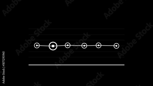 Financial Chart Stock Market Crash HUD Interface 4K Graphical Stock Video. Black BG