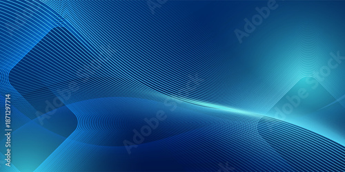 Neon glowing techno lines, hi-tech futuristic abstract background template with square shapes