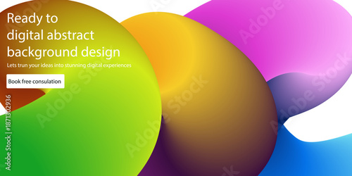 Colorful abstract background with smooth gradients and modern digital design