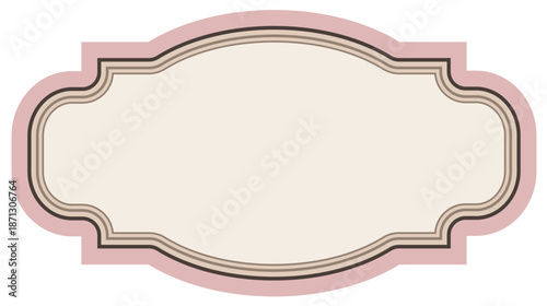 Vintage Label antique logo frame title design