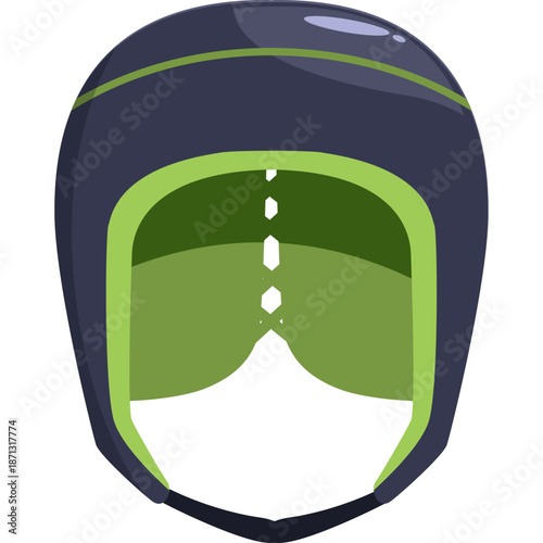 Ski Helmet and Goggles Illustration