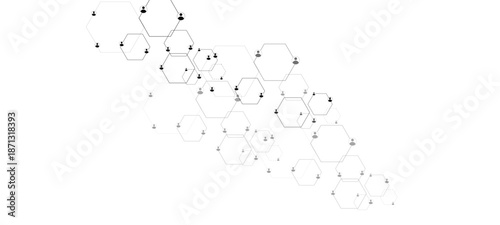 Network background. Connections with points, lines, and people icons. Vector technolog y water splash isolated on white background