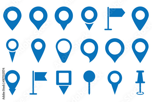 Map pin icon. location pin place marker. Location icon. Map marker pointer icon set. Pinpoint. Location pin icon. 