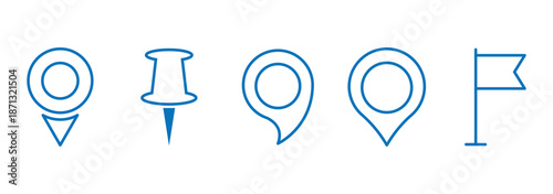 Set of location pin icons. location pin place marker. Location icon. Map marker pointer icon set. Modern map markers.  GPS location symbol collection. 