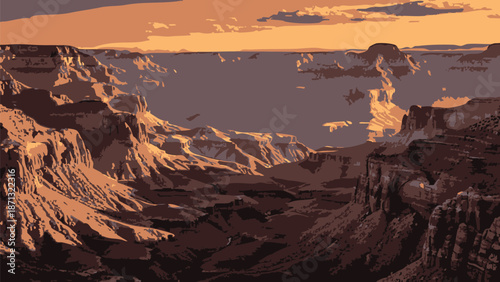 Wallpaper Mural Beautiful sunset over mountain landscape with colorful sky and natural scenery Torontodigital.ca