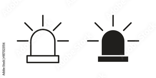 Siren icons Symbol, logo illustration. icon concept for web design