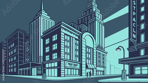 city street in the night