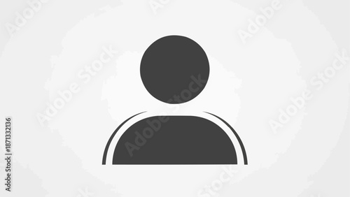 Simple Silhouette Icon Representing a Person or User.