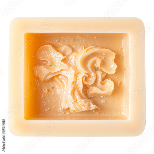 Round Decorative Soap With Floral Design Made From Natural Ingredients