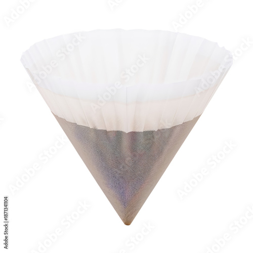 Coffee Filter Placed on a Coffee Maker Ready for Brewing in a Kitchen Setup