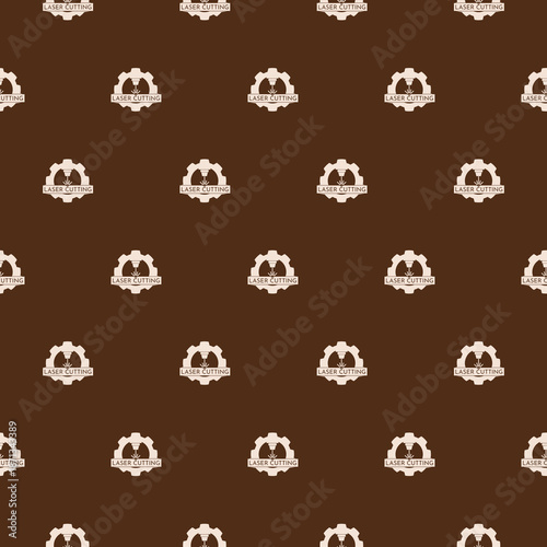 Laser cutting seamless pattern isolated on color background
