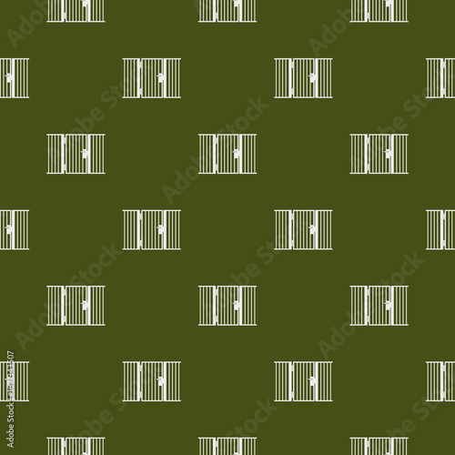 Metal fence seamless pattern isolated on color background