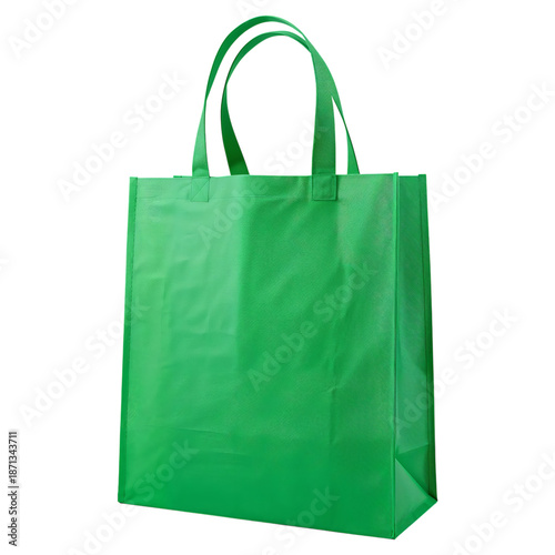 Green Tote Bag Made of Reusable Material on a Flat Surface in a Well-Lit Space