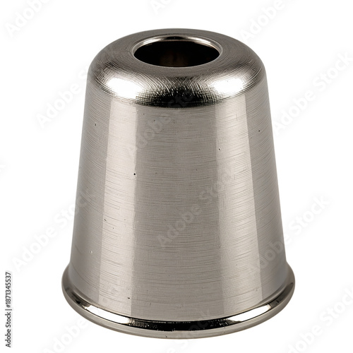 Metal Thimble Used for Sewing Sits on a Plain Surface in a Well-Lit Area Duri...