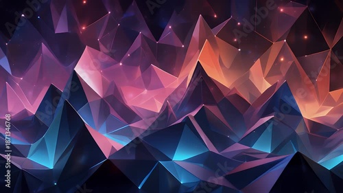Vibrant 3D Geometric Shapes in Motion.