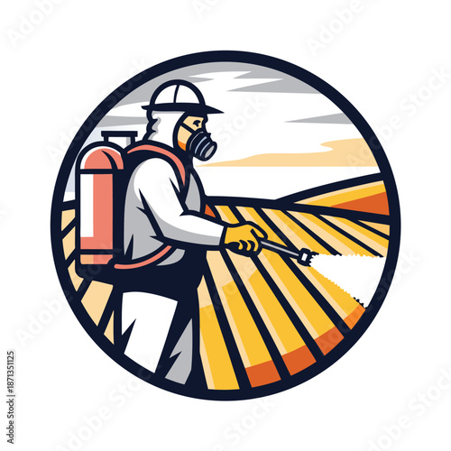 Local Producer Character Graphic Showing a Farmer Wearing a Denim Shirt