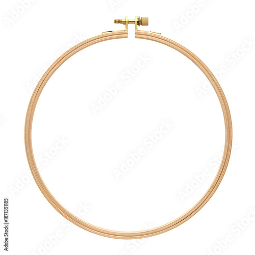 Embroidery Hoop Ready for Crafting With Thread and Fabric at a Workspace in t...