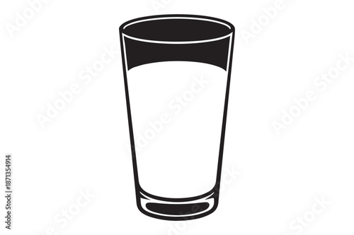 Milk glass isolated on white background