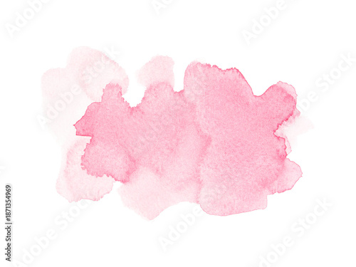 pink painted watercolor on white background