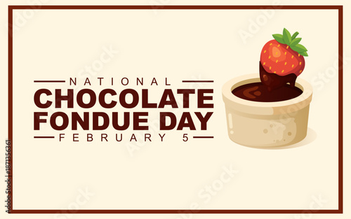 Vector graphic of National Chocolate Fondue Day ideal for National Chocolate Fondue Day celebration.
