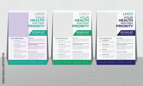 Medical flayer design for Promotion and Marketing Modern Health care Flayer design. Creative. Printable & Editable for all user.