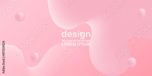 Minimalist Pink fluid abstract background. Modern Trendy design in Vector Illustration