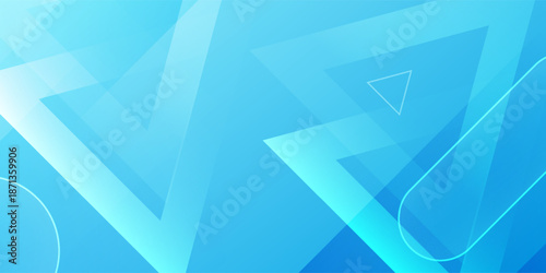 Blue geometric abstract background with overlaping shape. Modern concept for graphic design, background, web design, poster, banner, book, slideshow.