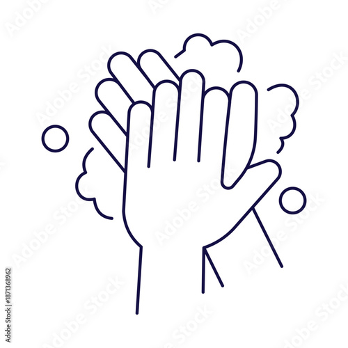 Foto Wash Dorsal Sides Icon. Vector Design