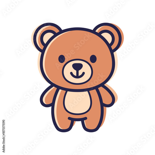 Adorable Cartoon Teddy Bear Illustration