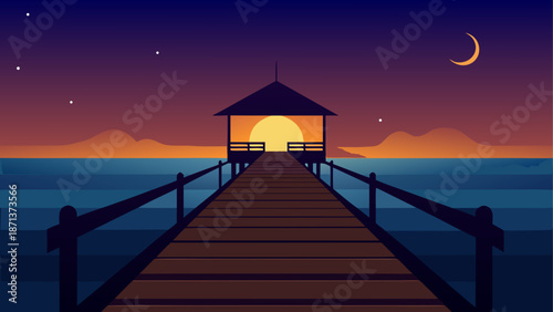 Serene sunset over water