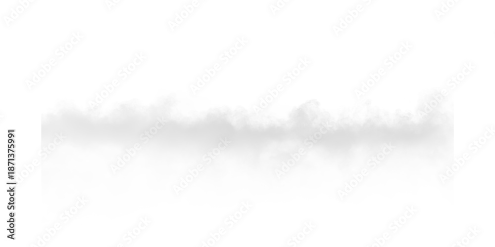 Fototapeta premium Isolated white smoke mist or low lying fog on a dark black background Abstract atmospheric vapor effect spooky