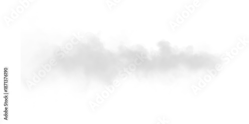 Bild auf Leinwand Pure white smoke plume isolated on a stark black background Dynamic steam vapor
