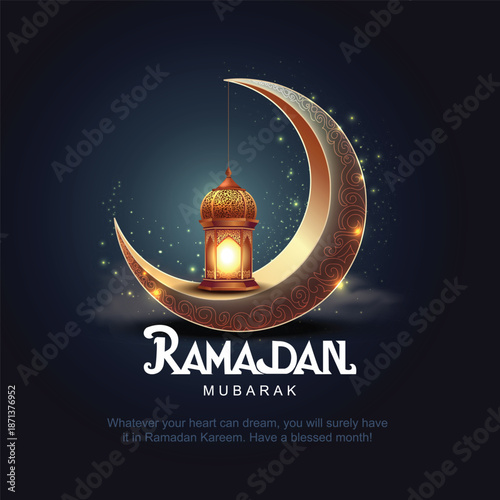 Eid mubarak and Ramadan Kareem art greetings with mosque and blue background. abstract vector illustration design.