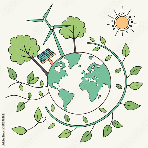 Sustainable earth with renewable energy sources