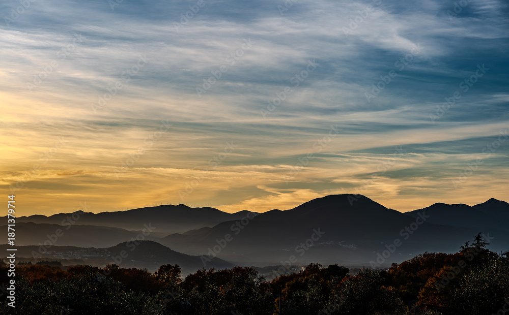 Obraz premium Molise is an Italian region with a stretch of coast overlooking the Adriatic Sea. It includes a part of the Abruzzo National Park in the Appennine mountain range, with a rich wildlife and trails.