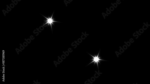 Wallpaper Mural Glowing sparkling stars animation with magical twinkle effects, cartoon shine bursts and glitter particles, dreamy festive star motion graphics on isolated black screen background 4k Torontodigital.ca