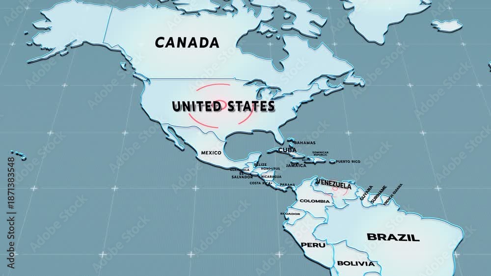 The United States and Venezuela map, Venezuela map, north america map