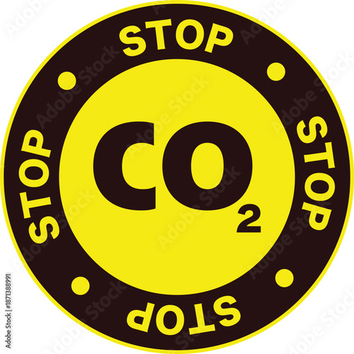 Stop CO2 Emission Symbol