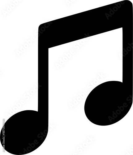 music note icon
vector silhouette illustration isolated on white background 