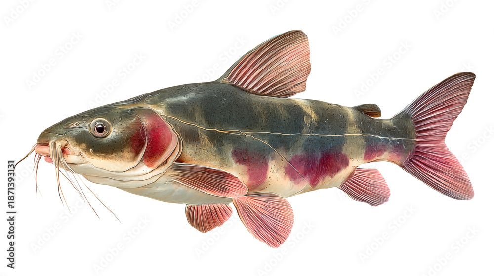 Obraz premium Catfish isolated on a white background