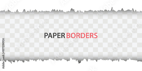 ripped paper and transparent background with space for text, vector art and illustration. vector illustration of an abstract background