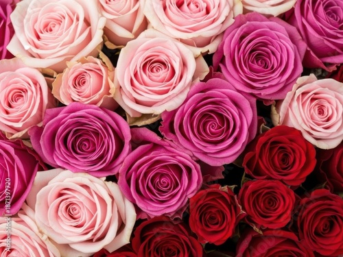 A vibrant bouquet of freshly cut roses in assorted colors