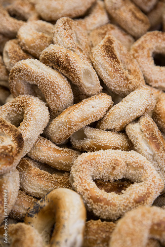 Sesame seeds bagels at Viateur Bagels.